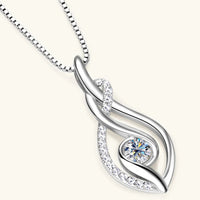 Moissanite Sterling Silver Necklace - Everyday Shine Velanci