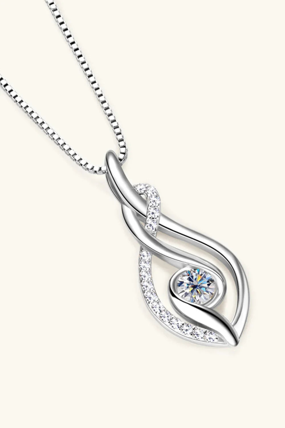 Moissanite Sterling Silver Necklace - Everyday Shine Velanci