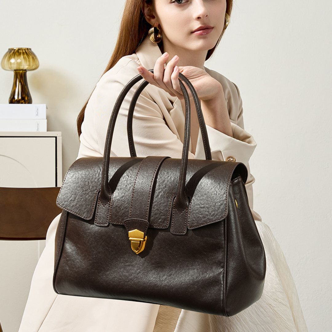 Velanci Dorée Luxe Leather Handbag