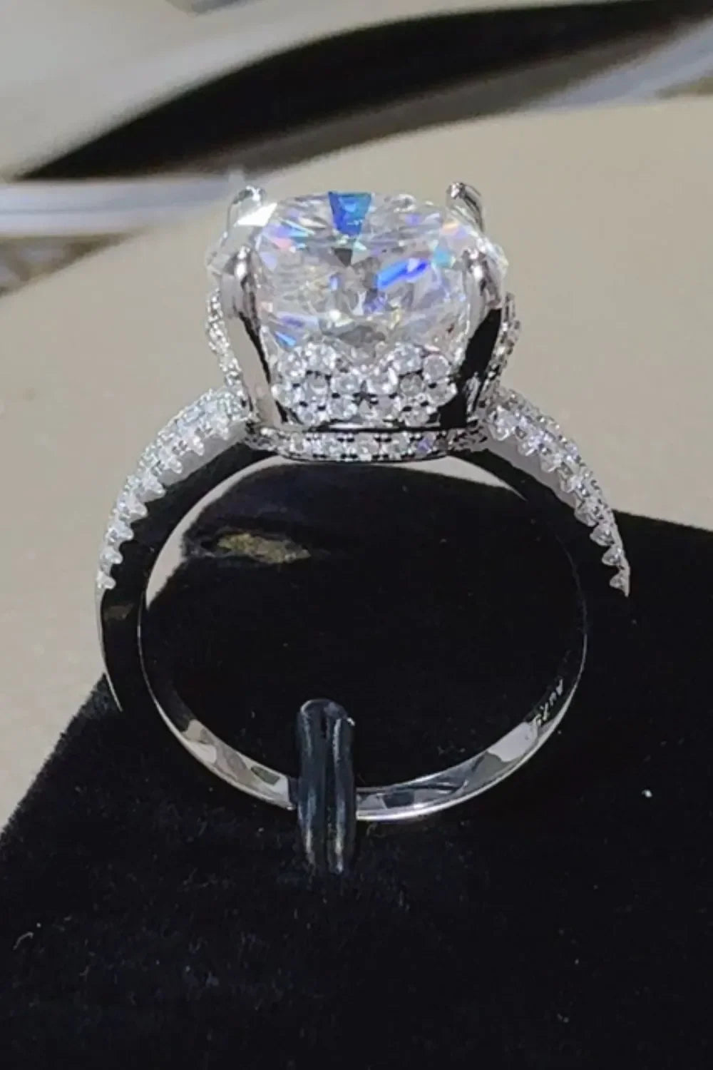 Ring Sofia - 5 Carat Moissanite Sterling Silver Ring Women's Ring Velanci
