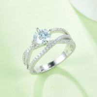1 Carat Moissanite Sterling Silver Ring Giada - Daily Spark Women's Ring Velanci