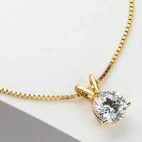 Coastal 1 Carat Moissanite Pendant Necklace - Minimalist Velanci
