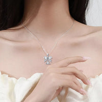 Sterling Silver Bow Pendant Necklace - 0.5 Carat Brilliance Velanci