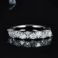 1 Carat Moissanite Half-Eternity Ring Alessia - Classic Women's Ring Velanci