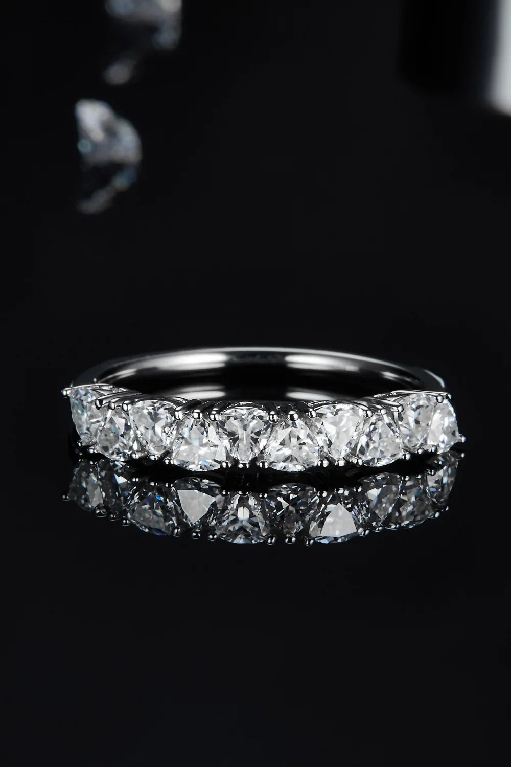 1 Carat Moissanite Half-Eternity Ring Alessia - Classic Women's Ring Velanci
