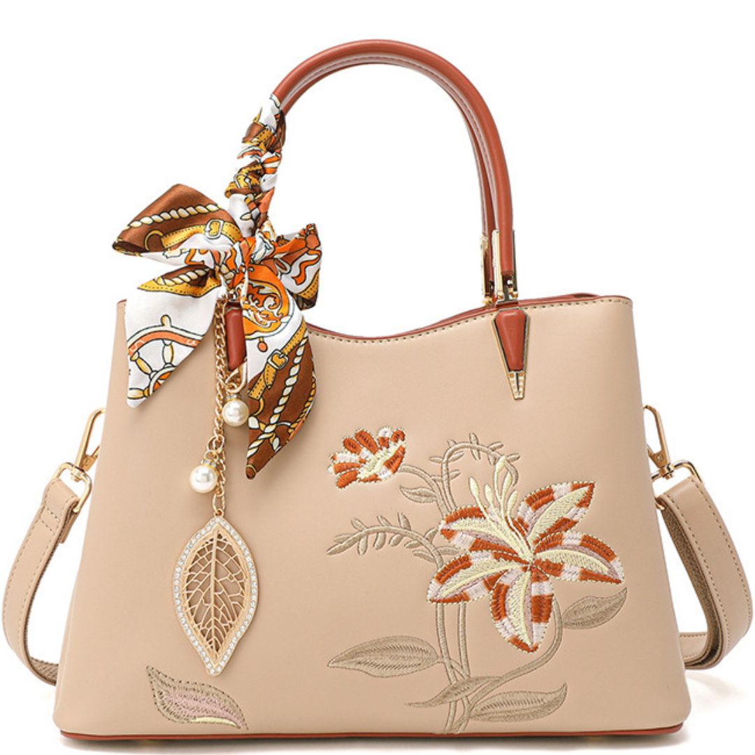 Velanci Velour Noir Leather Handbag