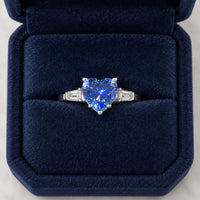 1 Carat Moissanite Heart Ring Chiara - Seaside Sparkle Women's Ring Velanci