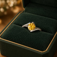 1 Carat Moissanite Silver Ring Giovanna - Brilliant Sparkle Women's Ring Velanci