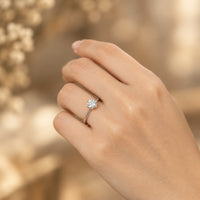 1 Carat Moissanite Ring Bianca - Sleek Minimalist Sparkle Women's Ring Velanci