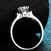 Moissanite Ring Luna - 0.8ct Centerpiece, Classic Shine Women's Ring Velanci