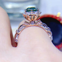 1 Carat Moissanite Ring Giovanna - Sterling Shine Women's Ring Velanci
