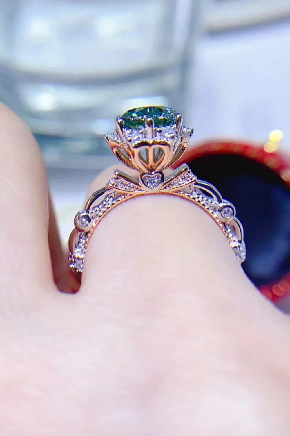 1 Carat Moissanite Ring Giovanna - Sterling Shine Women's Ring Velanci