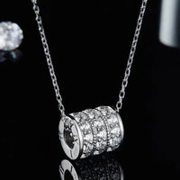 Minimalist Moissanite Sterling Silver Necklace Everyday Wear Velanci