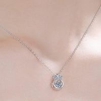Rhodium-Plated Moissanite Necklace - Subtle Coastal Sparkle Velanci