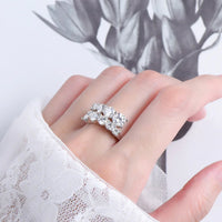 Moissanite Ring Giulia - Minimalist Coastal Shine 925 Silver Women's Ring Velanci