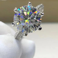 Ring Bianca - Minimalist 5 Carat Moissanite, 6-Prong Women's Ring Velanci
