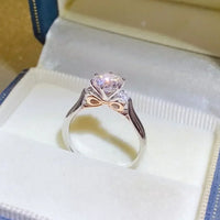 2 Carat Moissanite Sterling Silver Ring Aurelia - SeaGlow Women's Ring Velanci