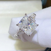 Ring Isabella - 5Ct Moissanite Platinum-Plated SterlingSilver Women's Ring Velanci