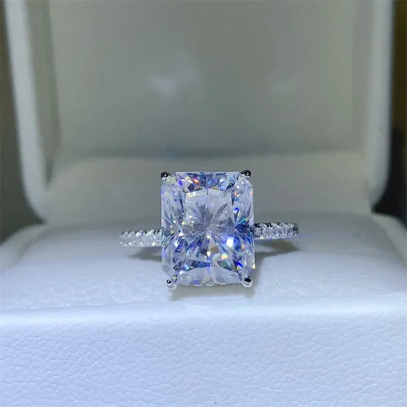 Ring Isabella - 5 Carat Sterling Silver Moissanite Women's Ring Velanci