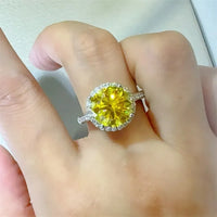 Ring Giada - 3 Carat Moissanite Halo Zircon Accents Women's Ring Velanci