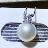 Freshwater Pearl Necklace - Sterling Silver Pendant, Coastal Velanci