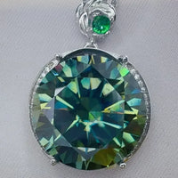 Moissanite Sterling Silver Pendant Necklace Everyday Wear Velanci