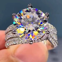 Three-Layer Ring Isabella - 3-Carat Moissanite Brilliance Women's Ring Velanci