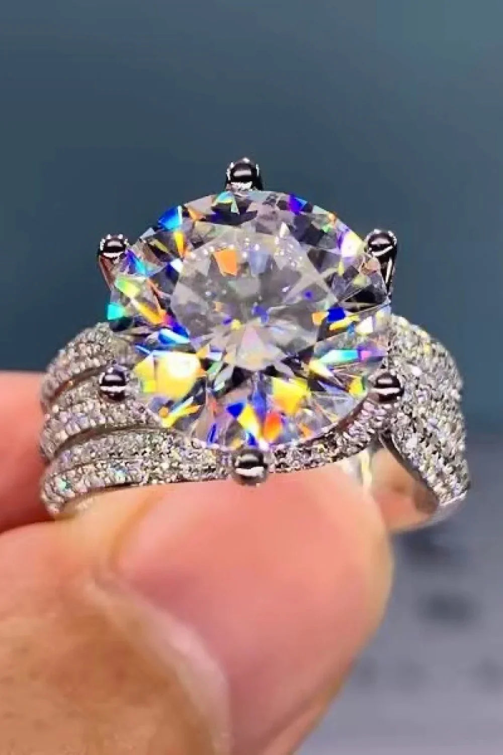 Three-Layer Ring Isabella - 3-Carat Moissanite Brilliance Women's Ring Velanci