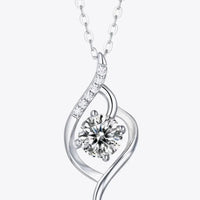 Platinum-Plated 1 Carat Moissanite Necklace - Subtle Shine Velanci