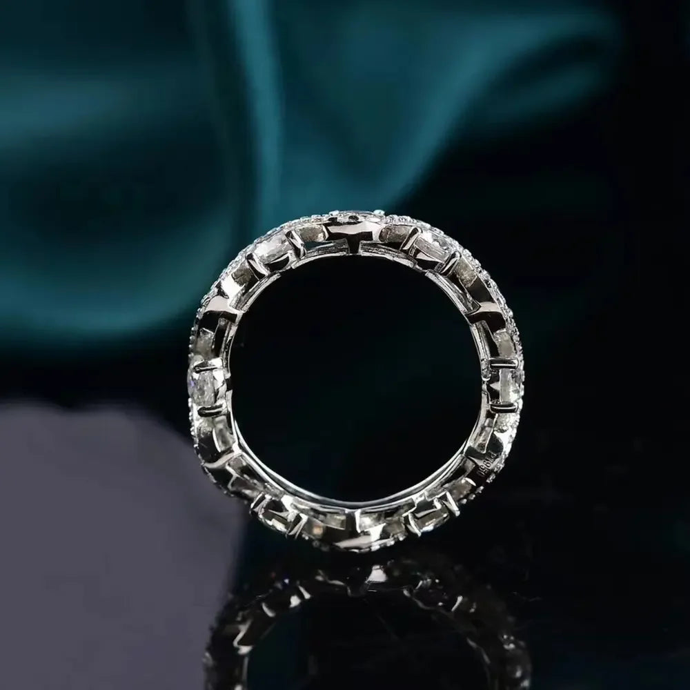 Ring Alessia - Platinum-Plated Moissanite Sterling Shine Women's Ring Velanci