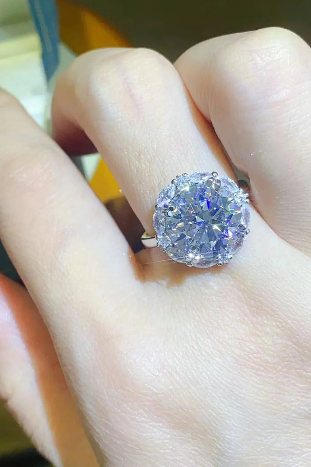 5 Carat Moissanite Sterling Ring Amelia - Coastal Shine Women's Ring Velanci