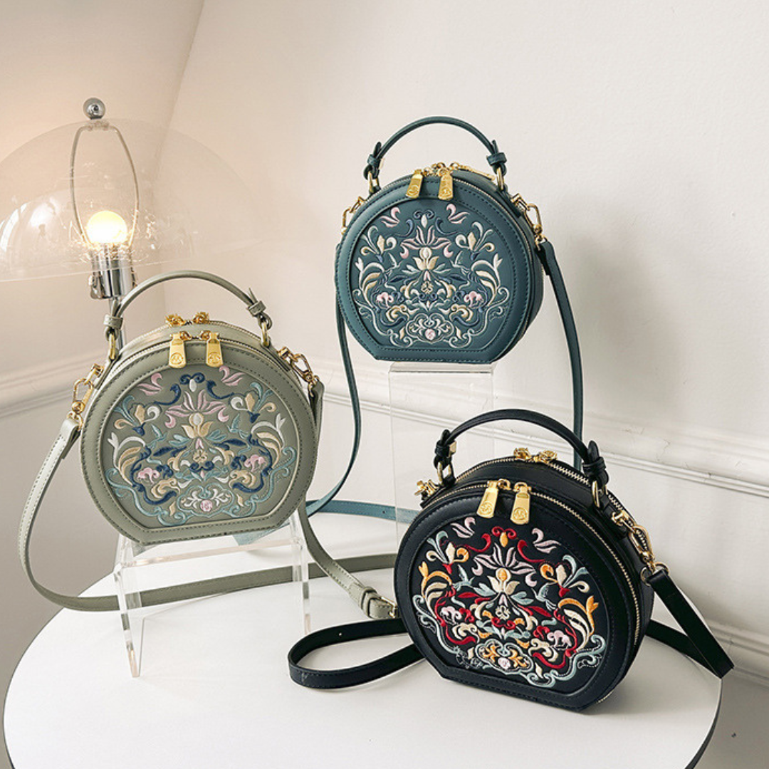 Velanci Louvre Mist Leather Handbag