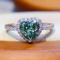 1 Carat Moissanite Heart Ring Bianca - Tarnish-Resistant Women's Ring Velanci