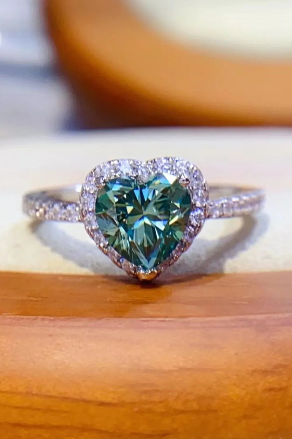 1 Carat Moissanite Heart Ring Bianca - Tarnish-Resistant Women's Ring Velanci