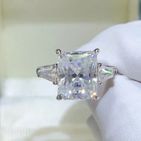 Ring Isabella - 5Ct Moissanite Platinum-Plated SterlingSilver Women's Ring Velanci
