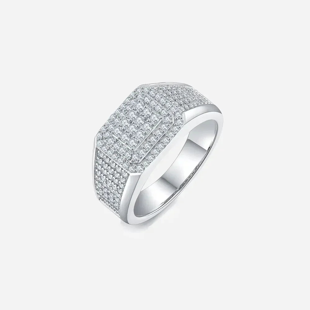 Moissanite Ring Arianna - Platinum-Plated Sparkle Ring Women's Ring Velanci