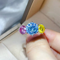Moissanite Ring Giulia - 5 Carat Sterling Silver Shine Women's Ring Velanci