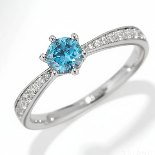 Ring Isabella - 0.5ct Moissanite Sterling Silver Sparkle Women's Ring Velanci