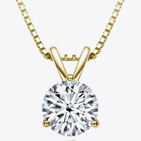 Coastal 1 Carat Moissanite Pendant Necklace - Minimalist Velanci