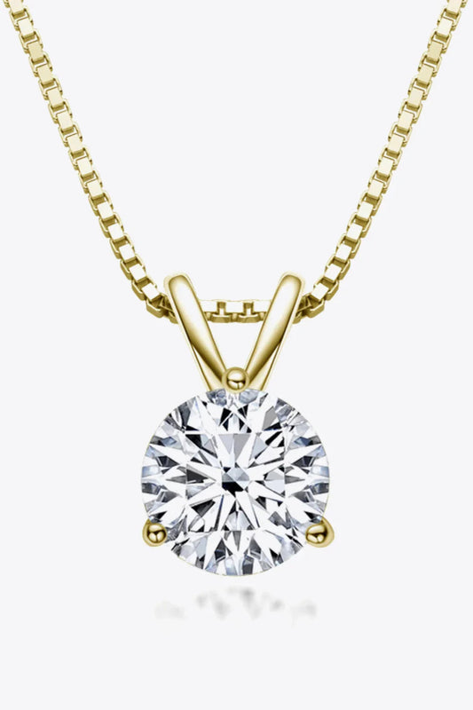 Coastal 1 Carat Moissanite Pendant Necklace - Minimalist Velanci