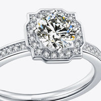 1 Carat Moissanite Ring Giulia - Halo Diamond Sparkle Women's Ring Velanci