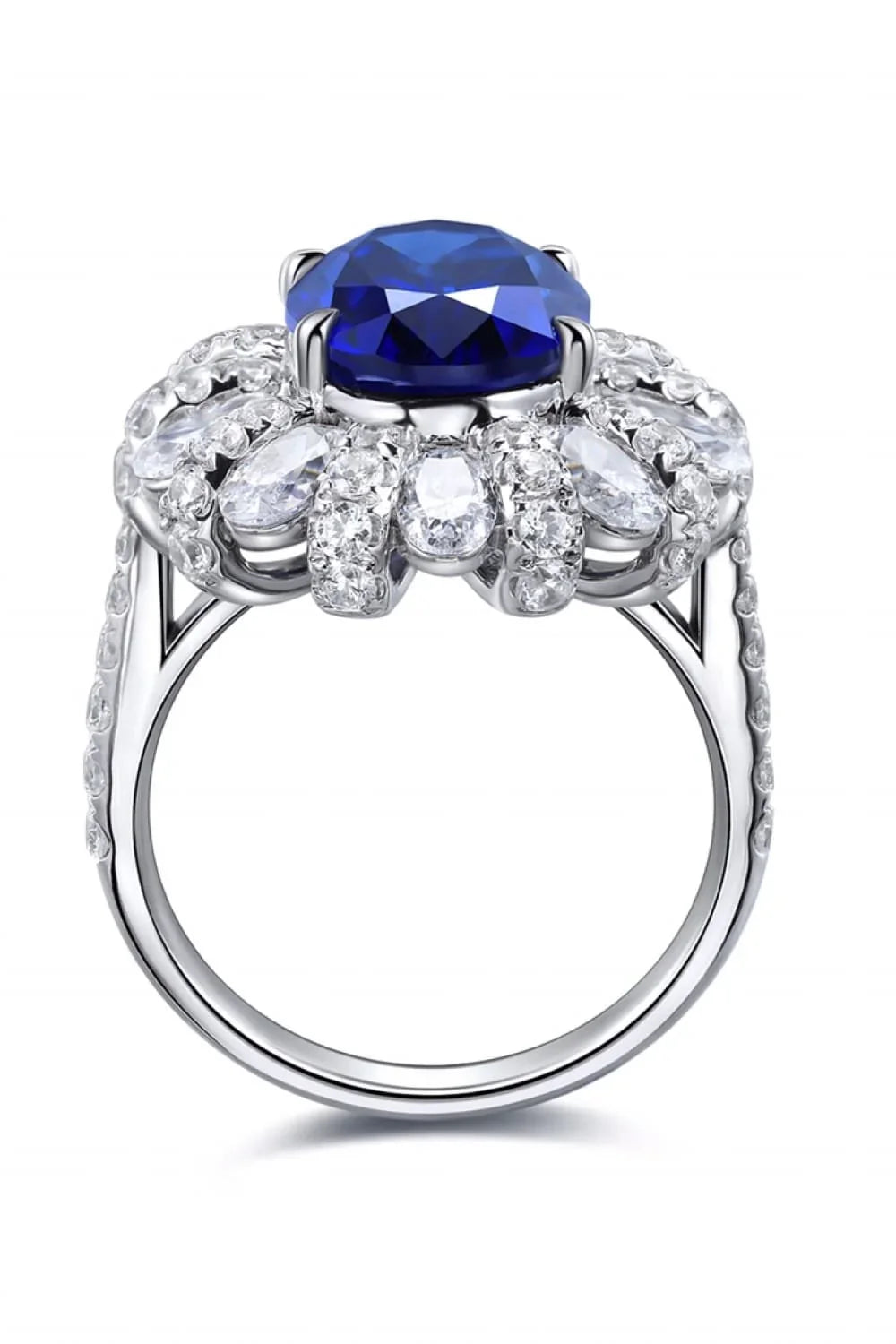 Ring Alessia - 5 Carat Lab-Grown Sapphire Flower Gleam Women's Ring Velanci