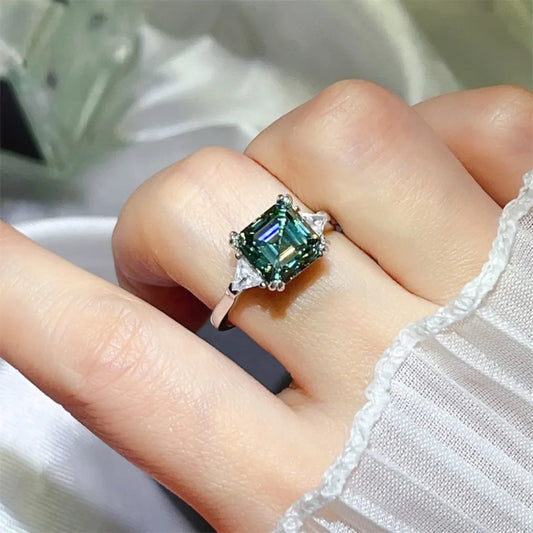 Moissanite Ring Alessia - 3ct Sterling Silver Shine Women's Ring Velanci