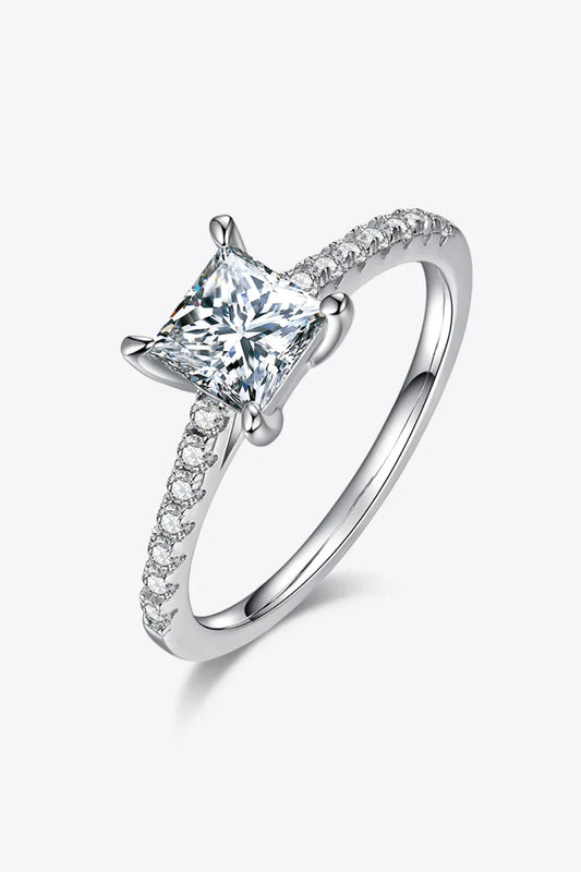 Moissanite Ring Aurelia - 1.21ct Silver Shine Everyday Women's Ring Velanci