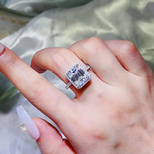 Ring Isabella - Moissanite Coastal Sparkle Sterling Silver Women's Ring Velanci