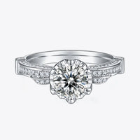 1 Carat Moissanite Ring Giovanna - Crown Setting Sparkle Women's Ring Velanci