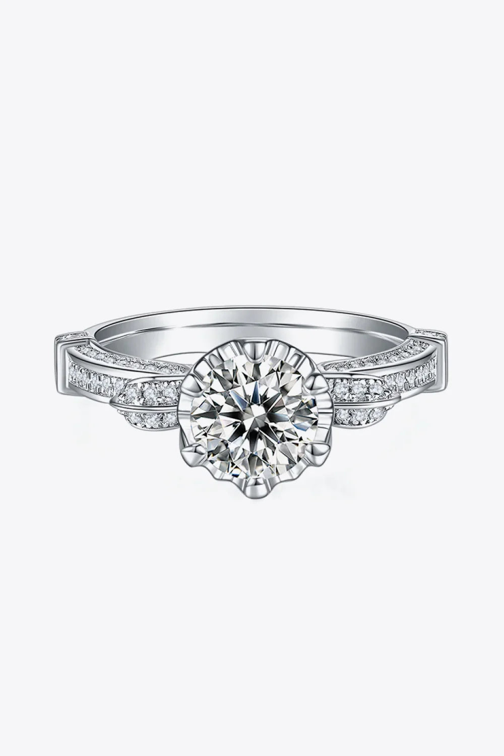 1 Carat Moissanite Ring Giovanna - Crown Setting Sparkle Women's Ring Velanci