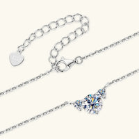 1.2 Carat Moissanite Sterling Silver Necklace - D Color VVS1 Velanci