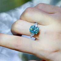 Ring Giulia - 5 Carat Moissanite Sterling Silver Shine Women's Ring Velanci