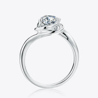 Ring Giulia - 1 Carat Moissanite Heart Sterling Silver Women's Ring Velanci